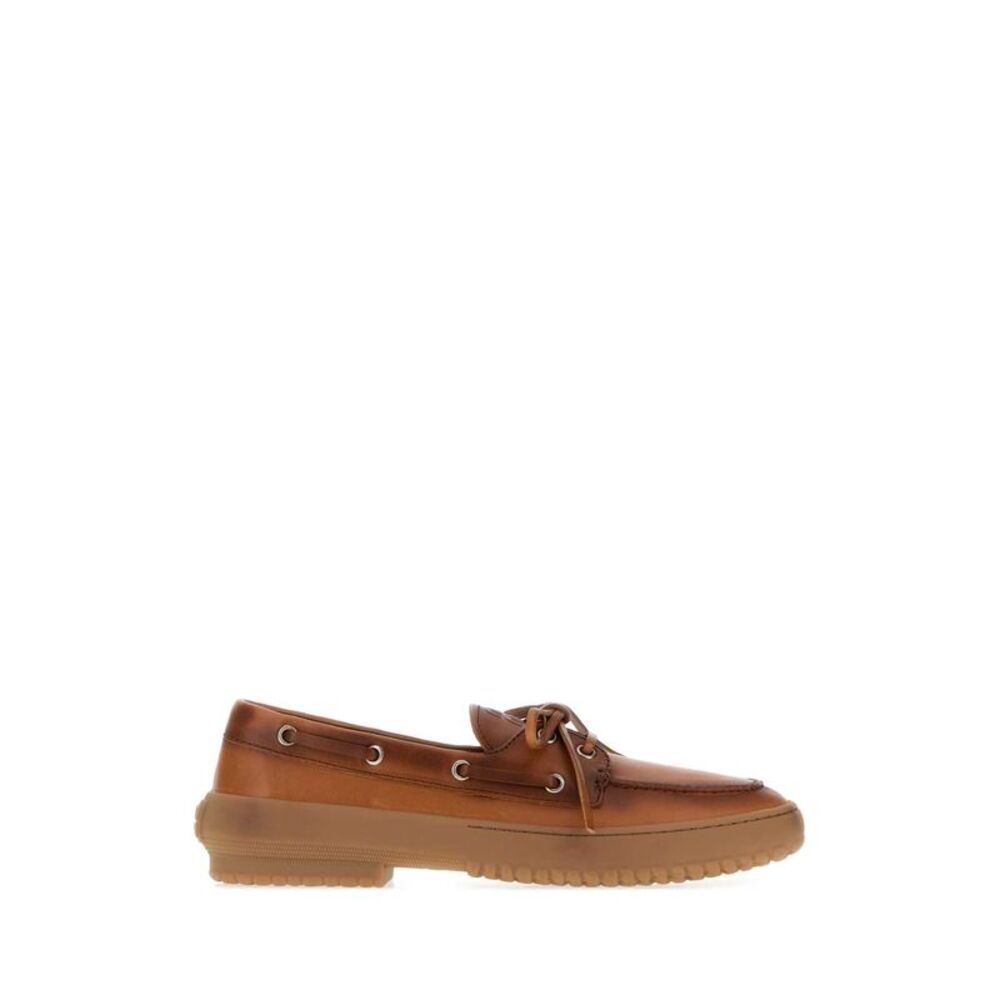 Miu Miu Women Caramel Leather Loafers